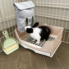 Vue grand format montrant espace intérieur pour lapin adulte Oleisert