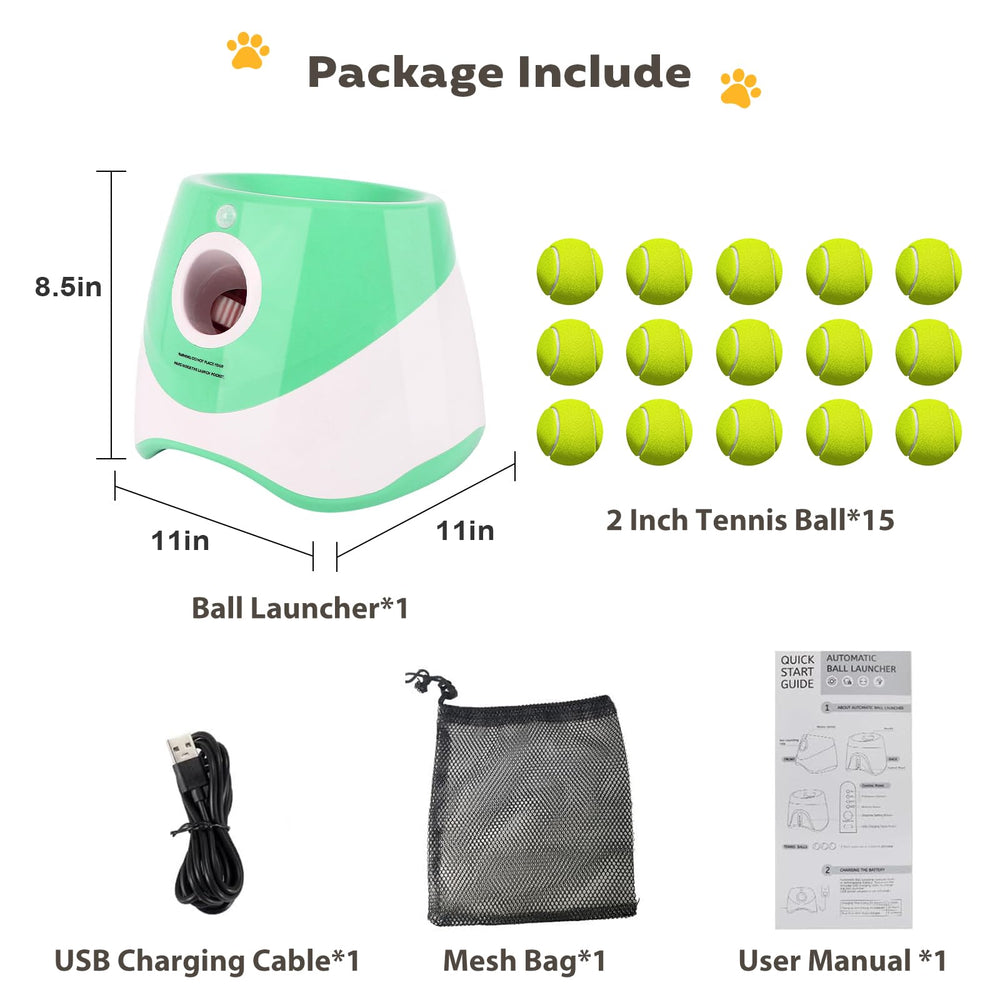 OLenyer lanceur-balle automatique, distance de 30 pieds, stimulation en extérieur.