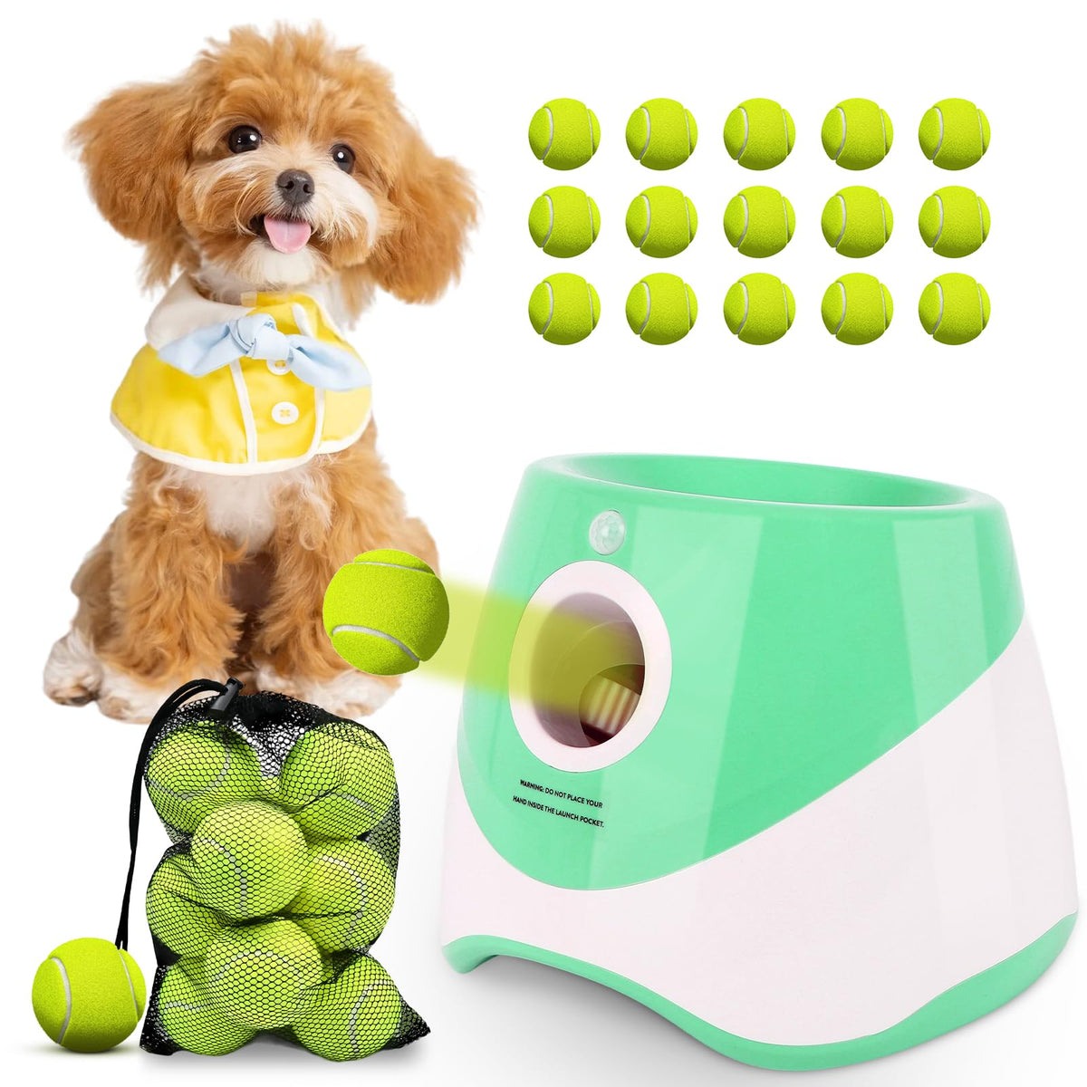 OLenyer lanceur-balle automatique pour chien, favorise le jeu et l'exercice en intérieur.