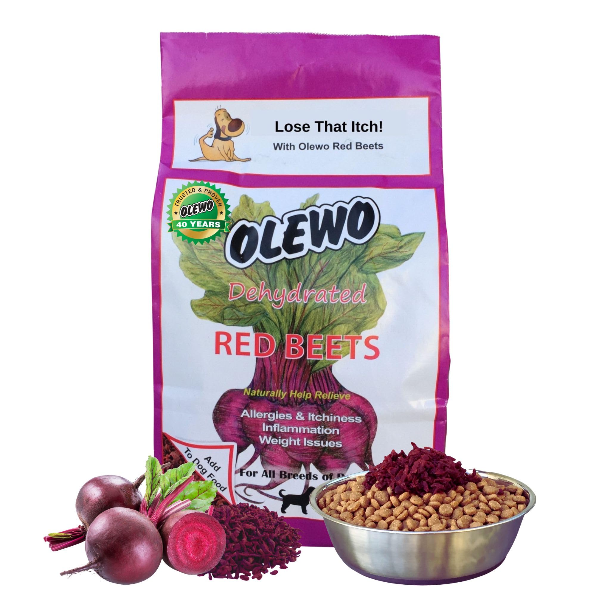 Olewo Original Betteraves rouges pour chiens — bouteille prête à l’emploi, soutien nutritionnel naturel.