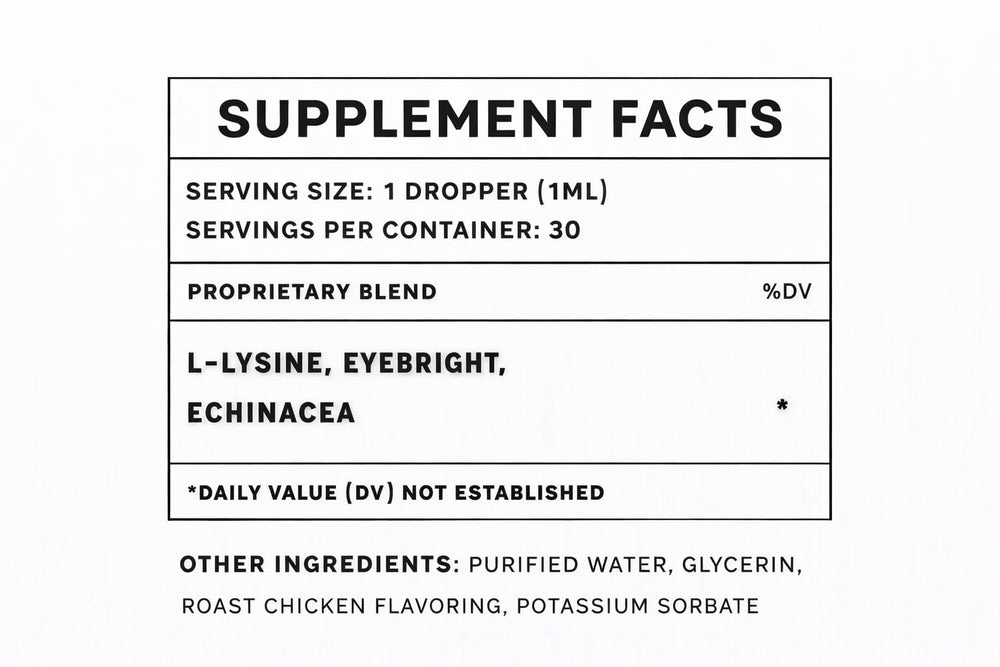 Oliver & Co. gouttes goût poulet – arôme apprécié pour un usage quotidien.