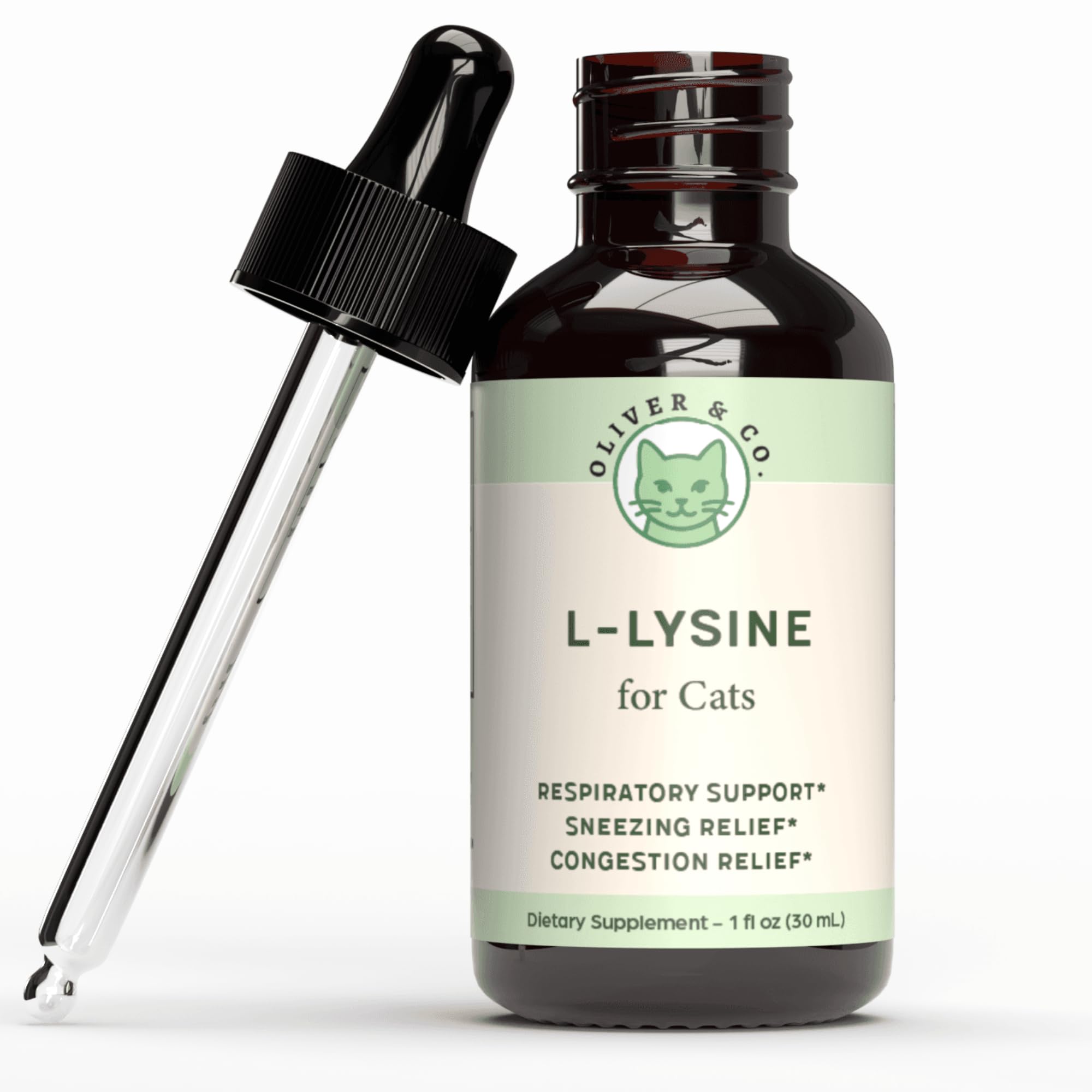 Lysine Oliver & Co. – flacon prêt à doser, soutien respiratoire potentiel.
