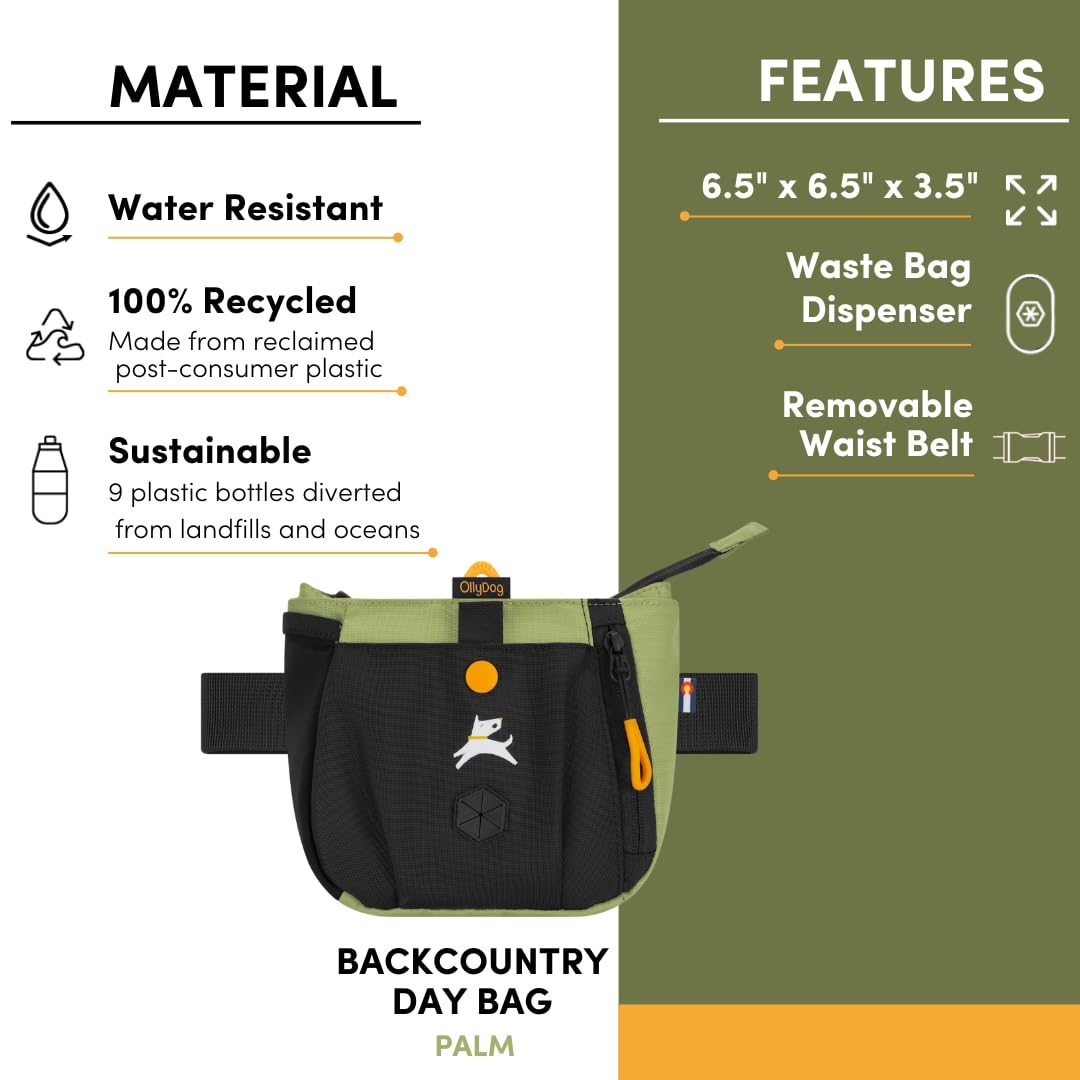 OllyDog Backcountry Day Bag disponible en plusieurs couleurs et imprimés pour tous les styles.