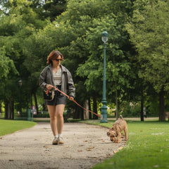 OllyDog Backcountry Day Bag avec distributeur intégré pour sacs-poubelles.