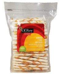Ol'Roy – torsades poulet et cuir brut, friandise durable pour chien actif.