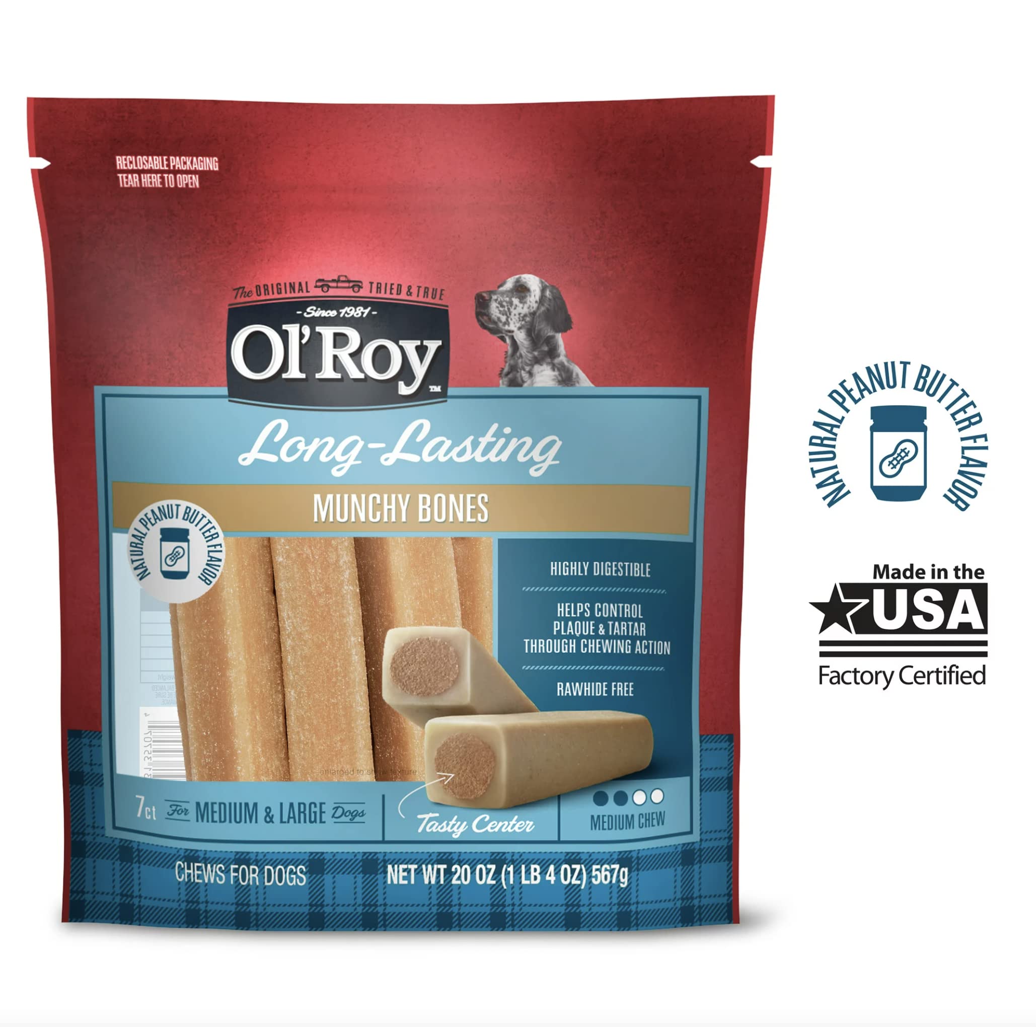 Vitamines et minéraux Ol' Roy, complément nutritionnel équilibré.