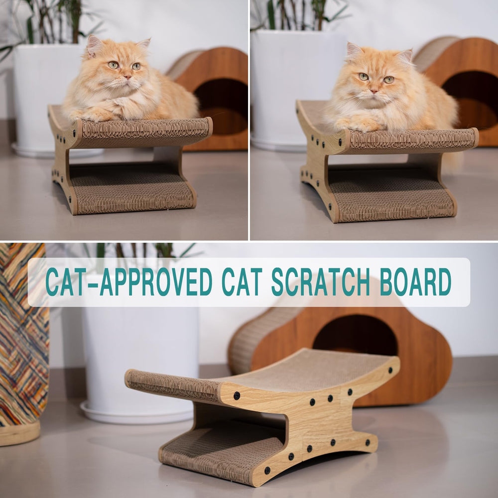 Olurrsia grattoir-chat materiau durable carton: structure robuste pour un usage durable.