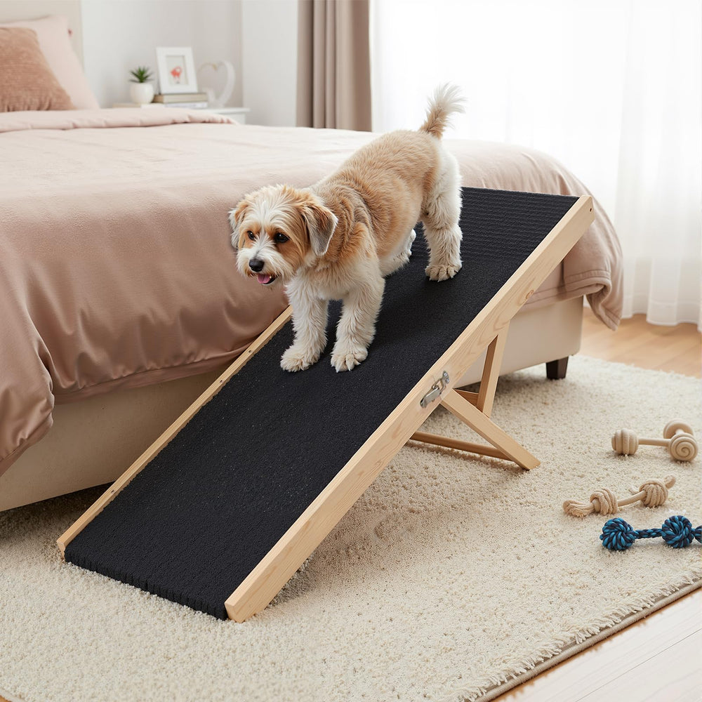 OLYMSOLD Rampe bois lit: aide les animaux âgés ou en convalescence