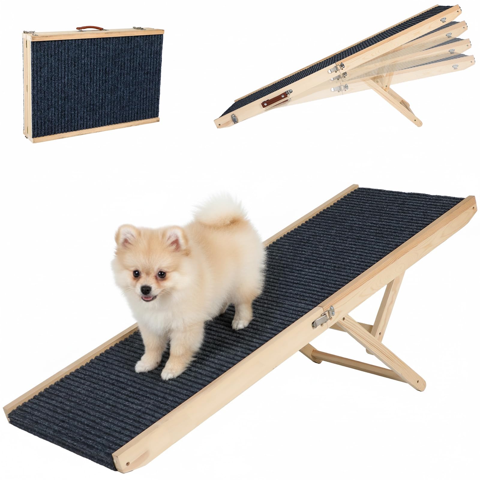 OLYMSOLD rampe chien bois acces lit securite et confort