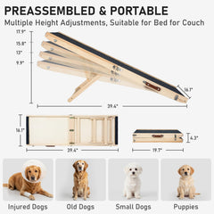 OLYMSOLD rampe chien bois surface antiderapante traction fiable