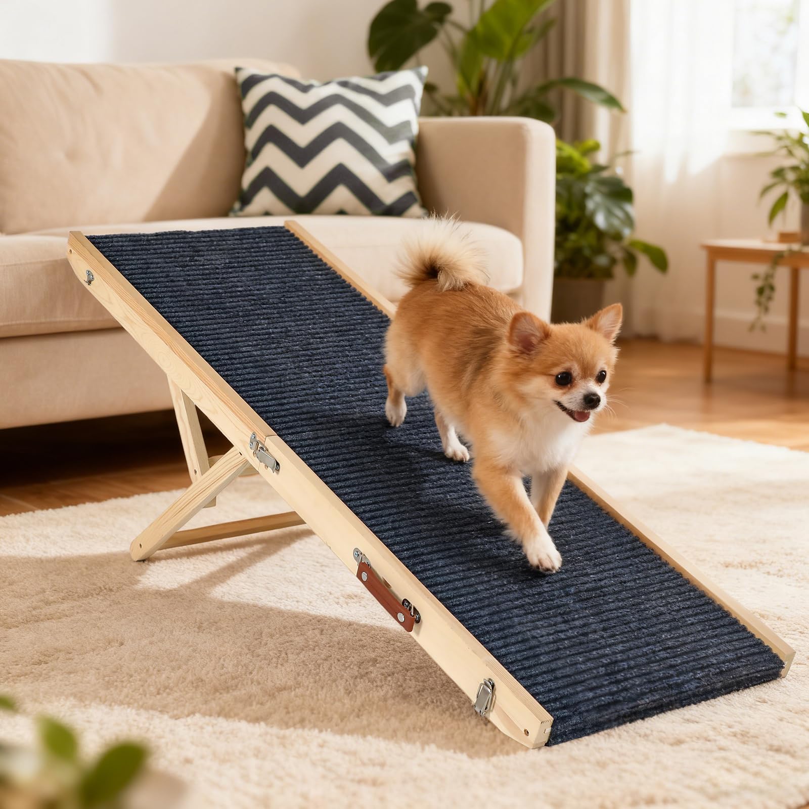 Rampe OLYMSOLD pour chien sur canapé, design portable et sûr.