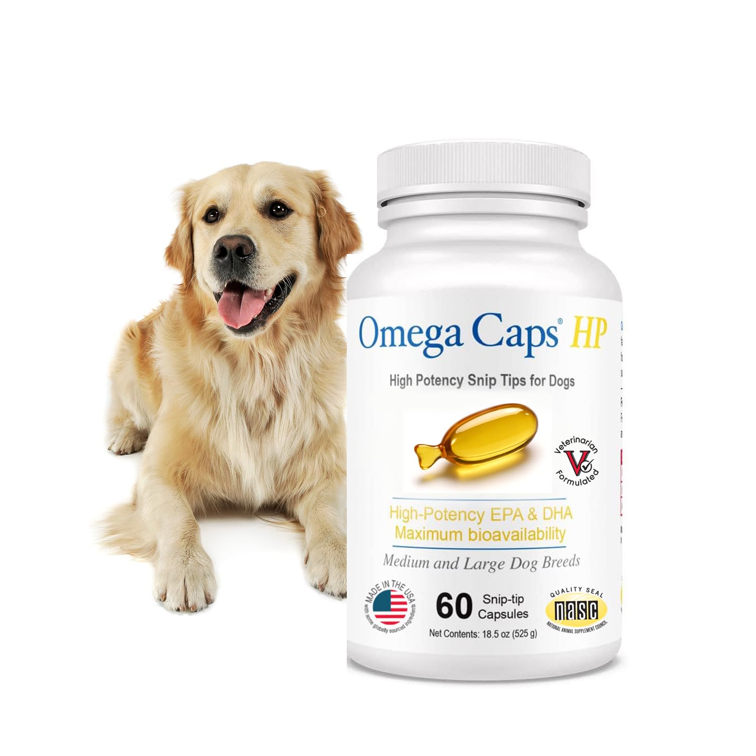 OMEGA-CAPS ES – bouteille Snip pour dosage rapide sur nourriture