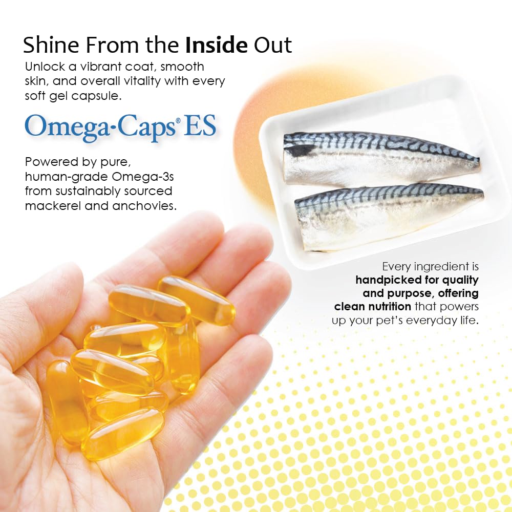 Omega Caps ES formulé par des vétérinaires et certifié NASC.