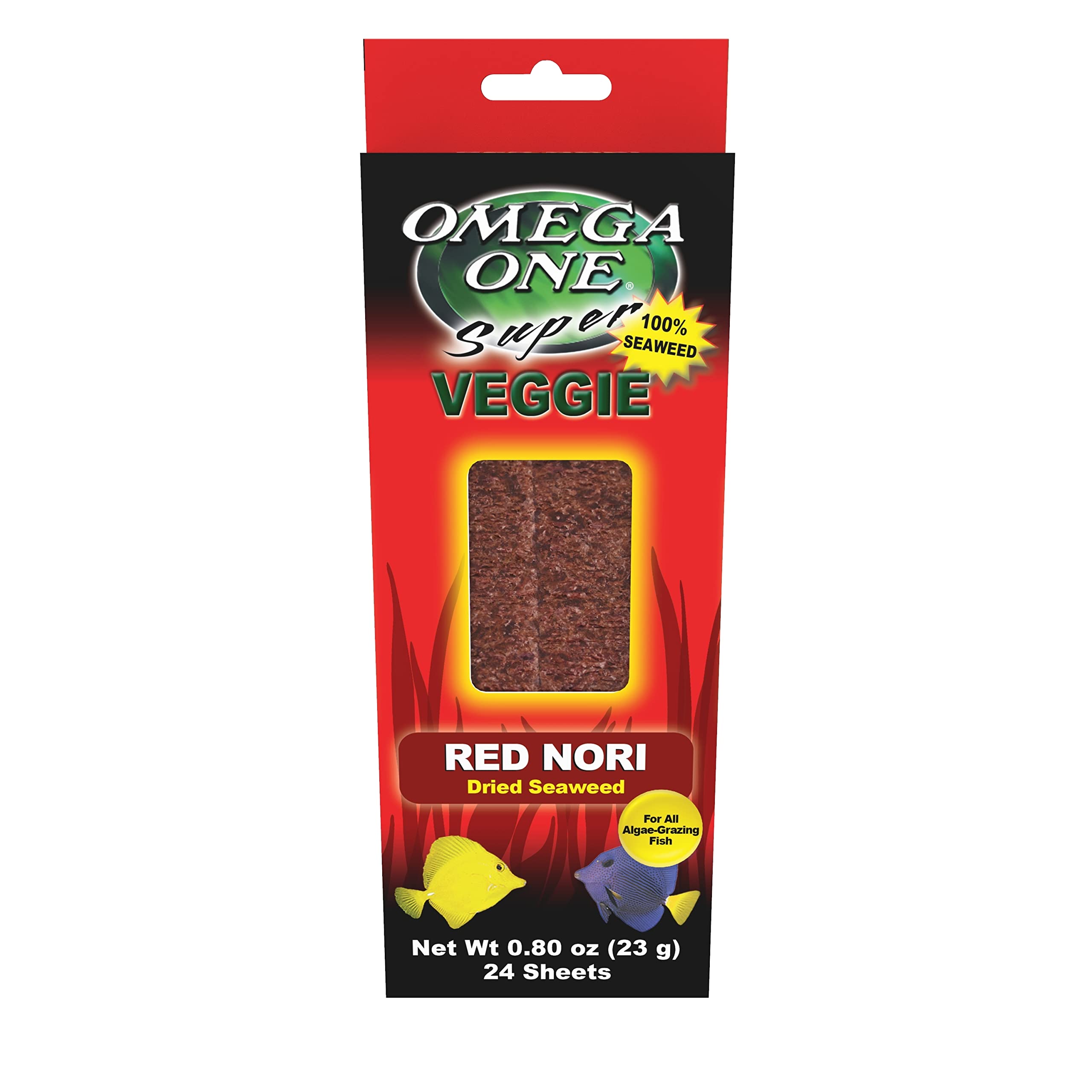 Algues rouges Omega One dans la boîte, prête à consommer comme collation saine.