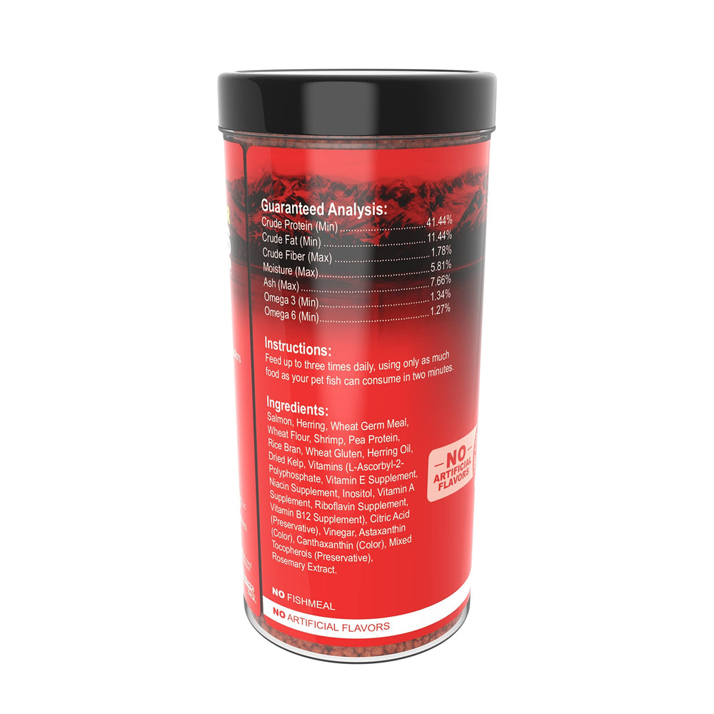 Zoom sur la texture des granulés Omega One couleurants 2 mm.