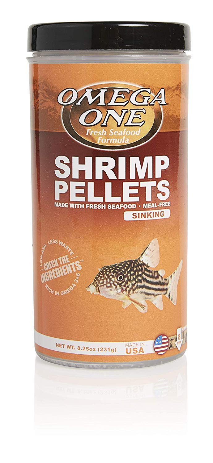 Omega One pellets crevettes coulants 8mm, nourrissage protéique efficace