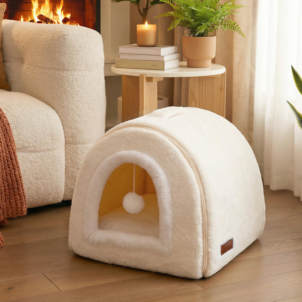 OMIVIER lit-chat dôme-confort: intérieur spacieux pour des siestes paisibles.