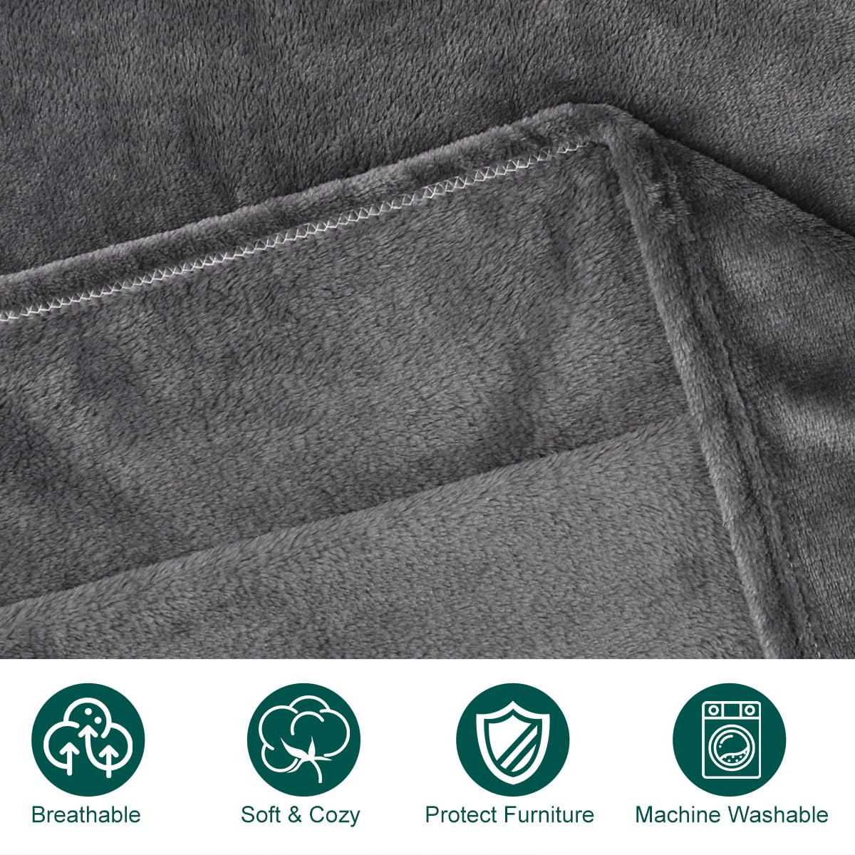Onarway couverture chien et chat, design élégant gris, facile à entretenir.