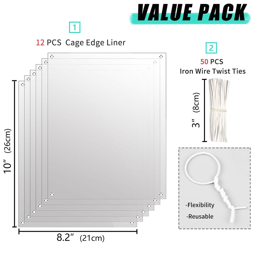 Oncpcare garde-urine transparente pour cage, visibilité claire et entretien facile.