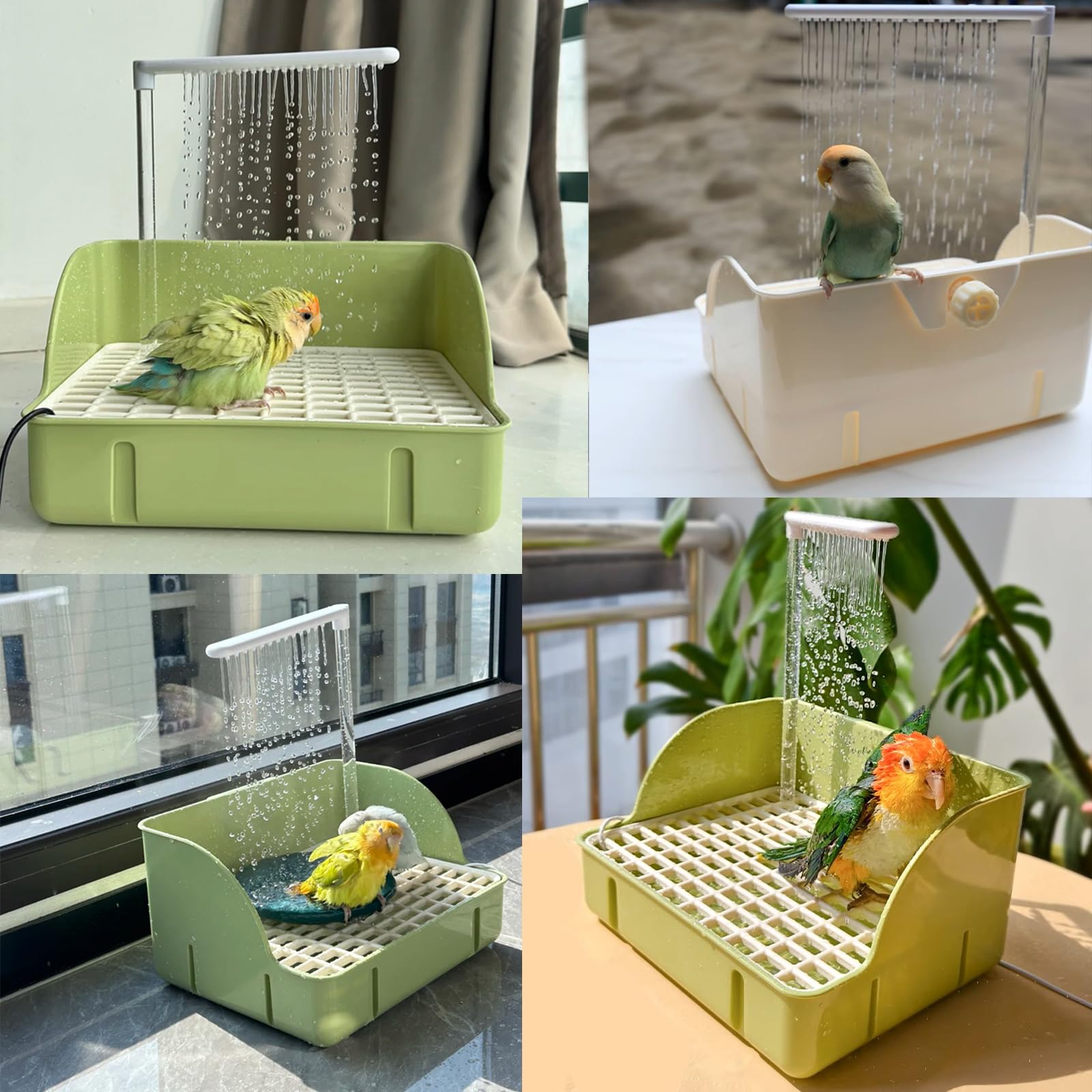 Utilisation intérieur et extérieur de la baignoire pour oiseau Oncpcare
