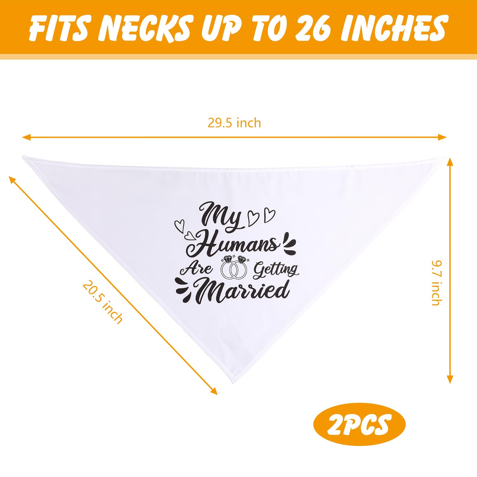 Bandana Ondware chien décor mariage – parfait cadeau pour couples.