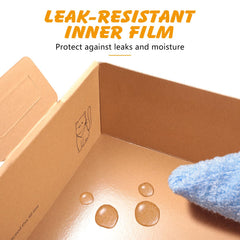 Boîte litière en carton imperméable Ondware, protège le sol.