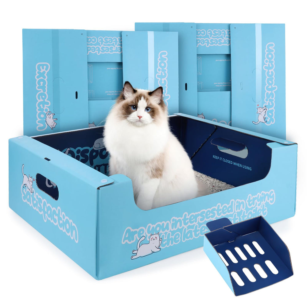 Ondware boîtes-litière jetables 3-pack: déplacements faciles et propres.