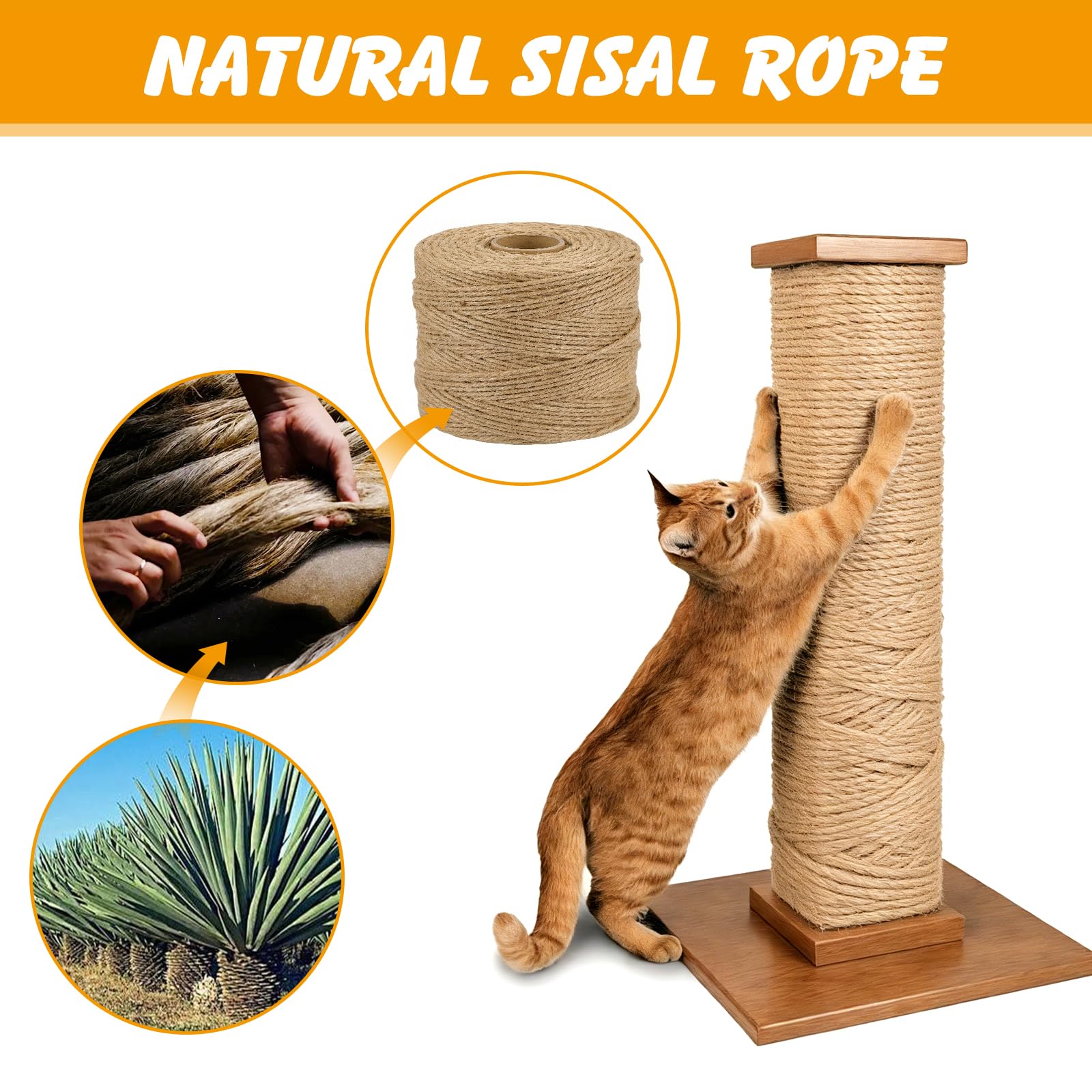 ondware corde sisal 6 mm × 164 pi : résistance pour extérieur