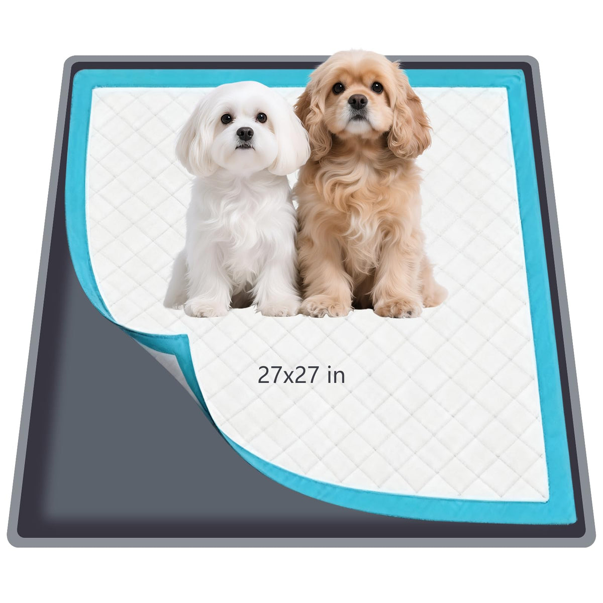 Ondware tapis-pipi silicone 27x27 avec bordures elevées pour retenir les fuites.