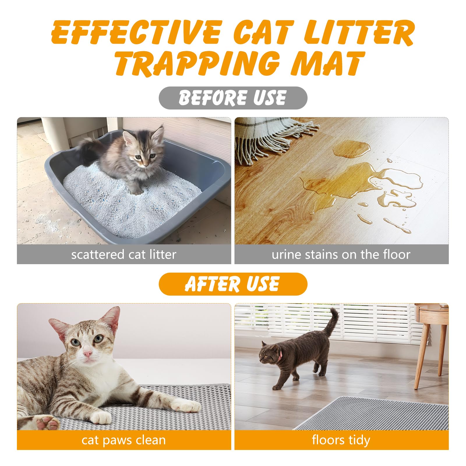ondware tapis litière anti-dérapant — base stable et sécurisée