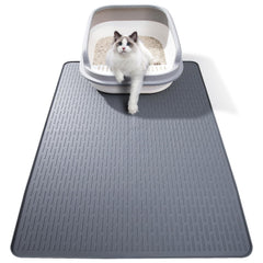 Ondware tapis litière chats bord élevé 28×20 – protège sol et débris de litière.