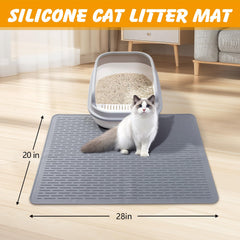 Ondware tapis-litiere-chats-nettoyage-rapide – surface silicone facile à nettoyer et résistante.