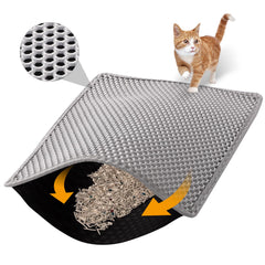 ondware tapis litière double couche — capte les grains et facilite le nettoyage