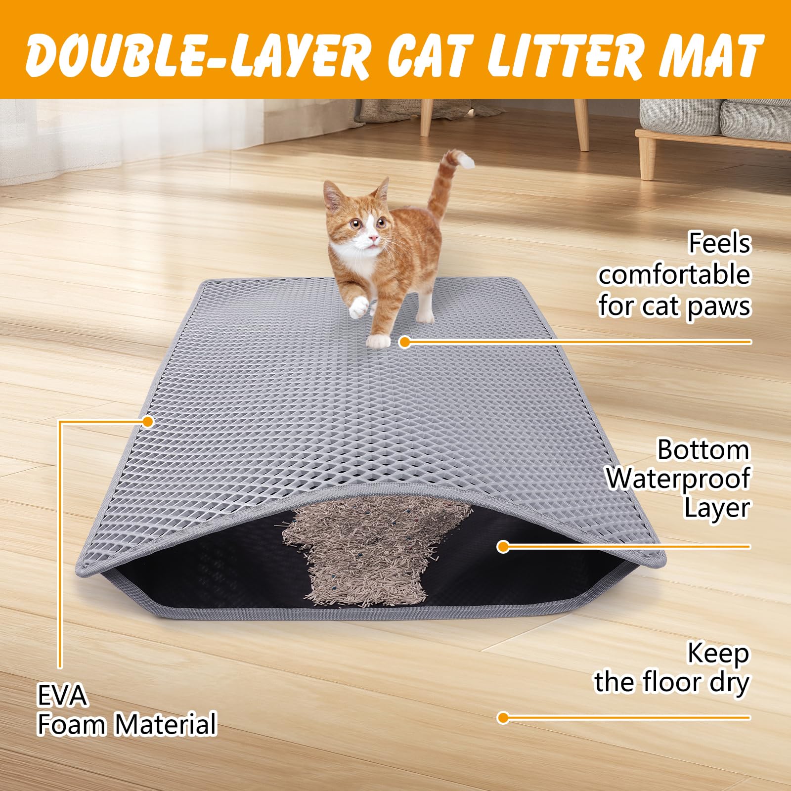 Surface douce pour les pattes du chat sur le tapis Ondware