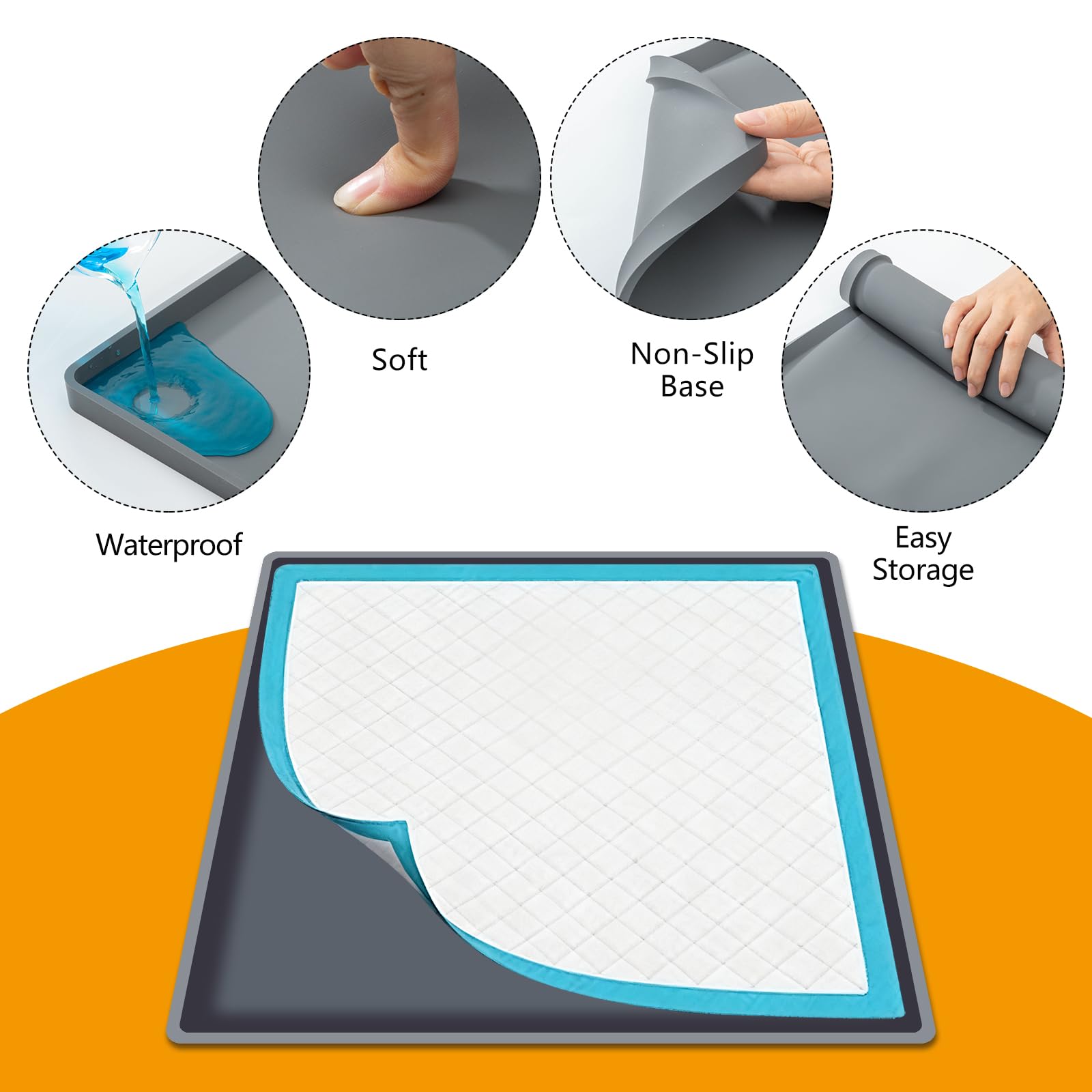 Ondware tapis-pipi silicone, peut aussi servir de tapis de repas pratique.