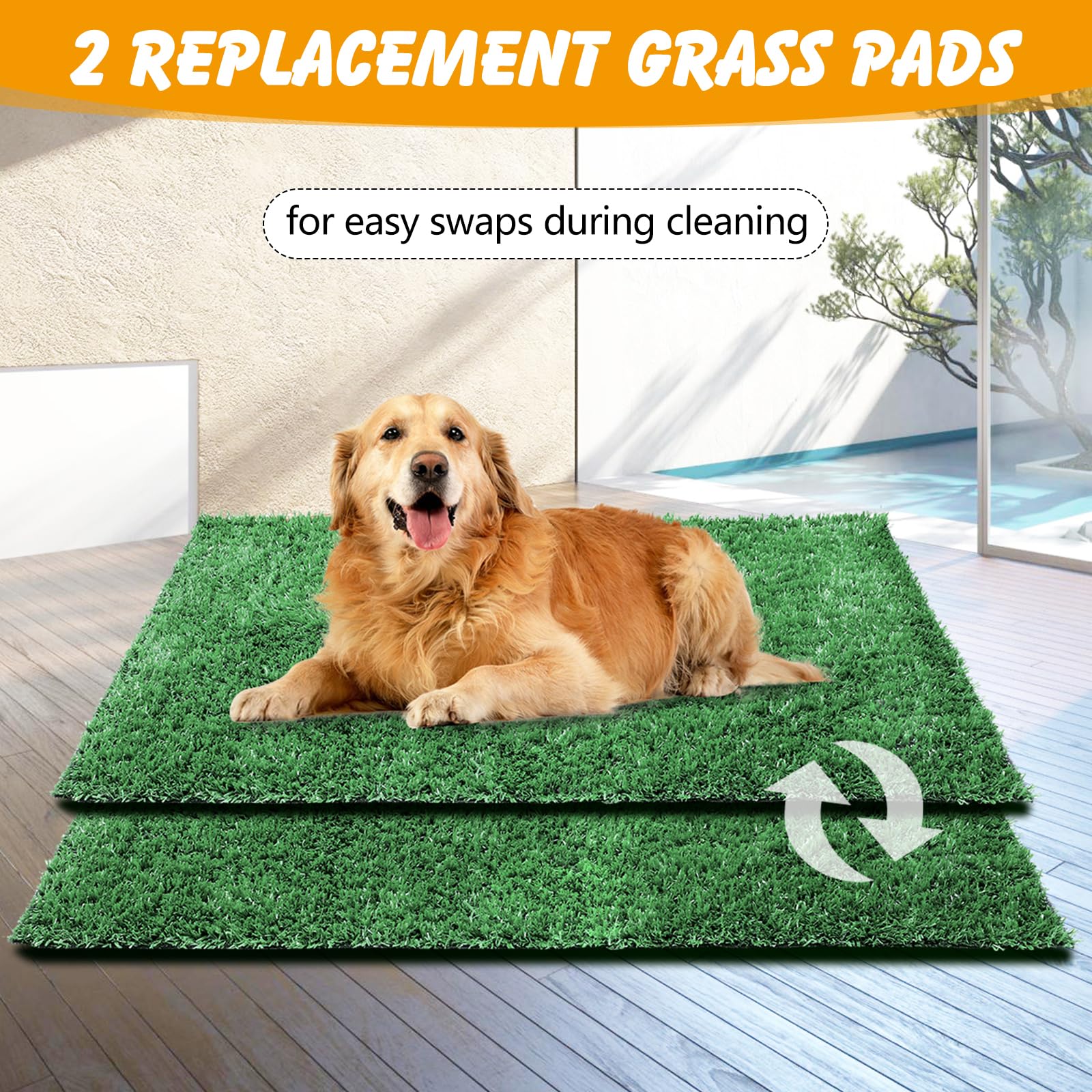 Ondware-texture-herbe-artificielle-chien-detail : texture naturelle favorisant l’utilisation.