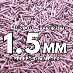 One for Pets litière ultra-fin évacuation facile dans les canalisations.