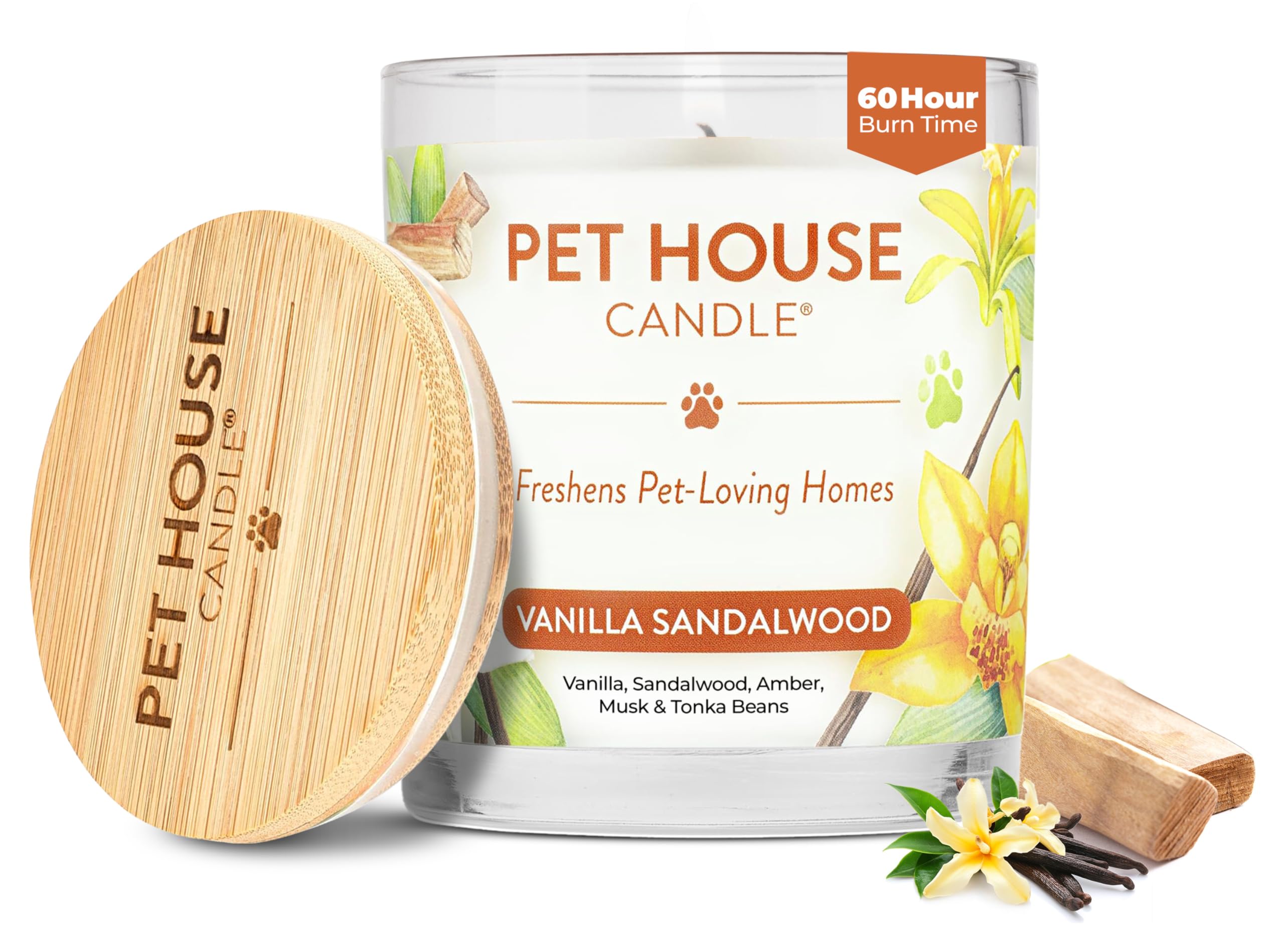 One Fur All bougie maison vanille santal pour une ambiance chaleureuse et durable.