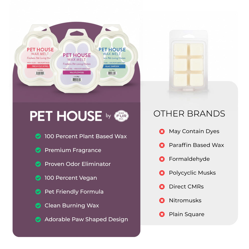 One Fur All Pet House lavande-thé-vert melts arôme lavande apaisant