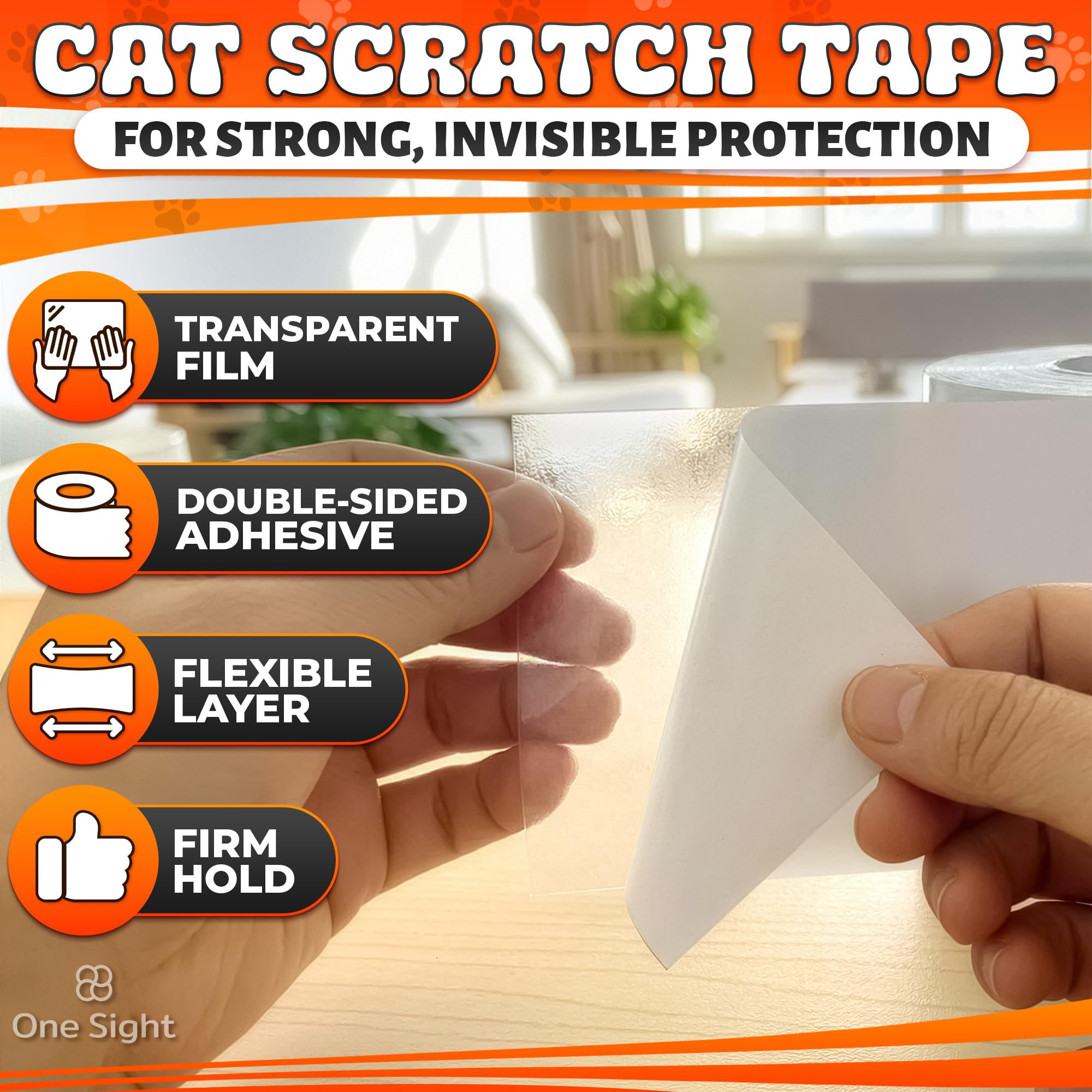 One Sight protection tapis Chat, préserve moquette des rayures.