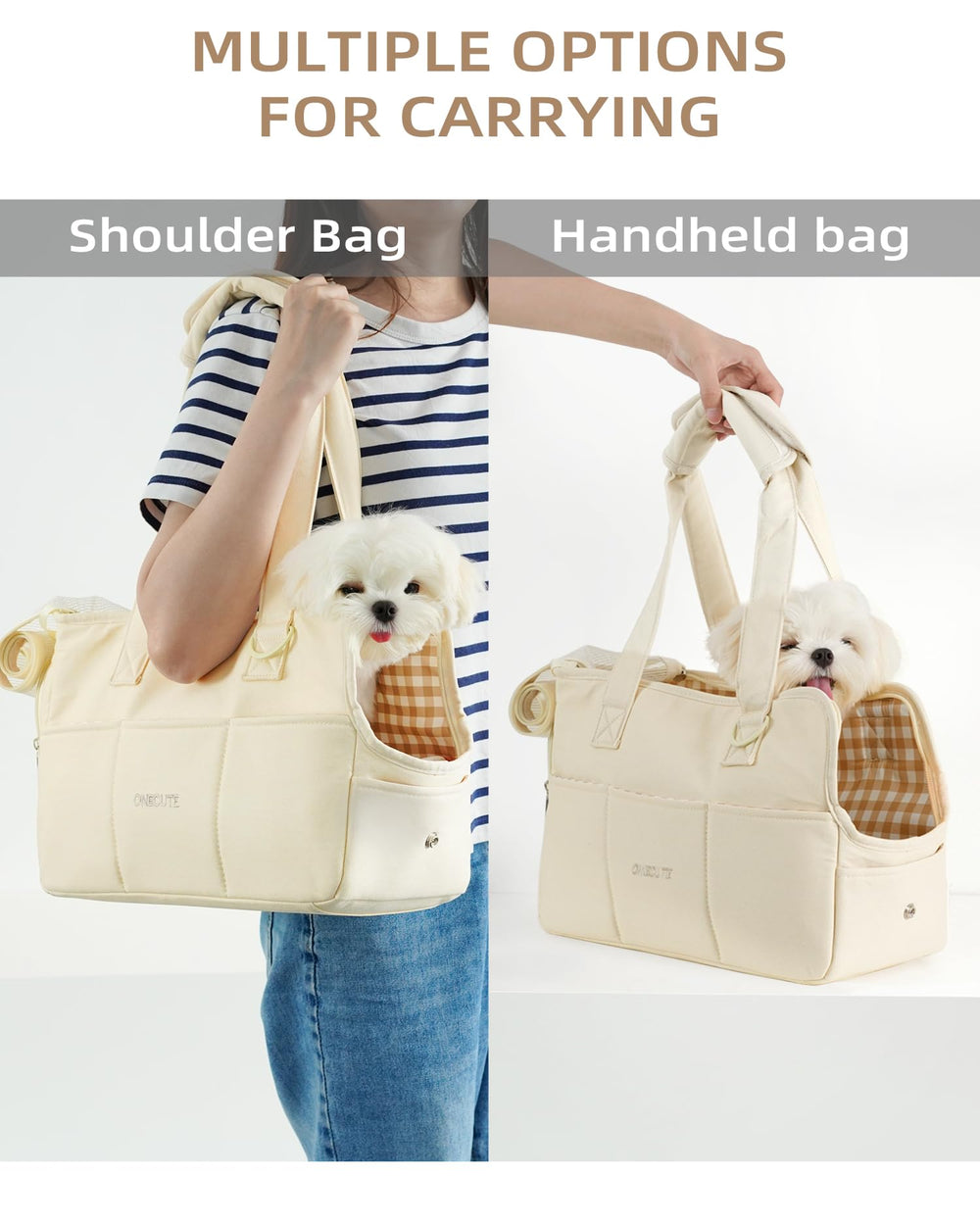 ONECUTE convient petits chiens, chats et lapins, voyage confortable