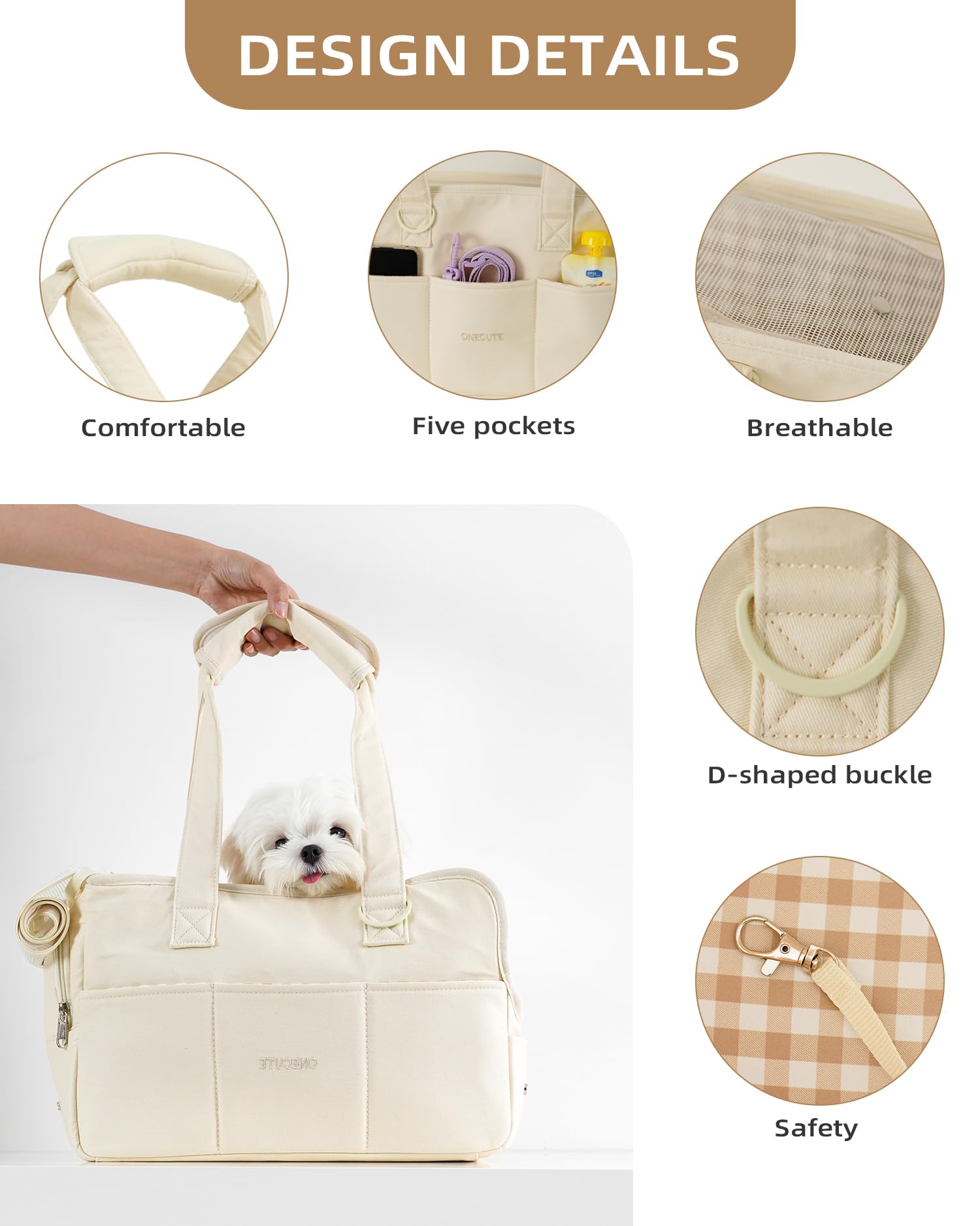 ONECUTE poche-maillage respirant, air frais pour votre animal