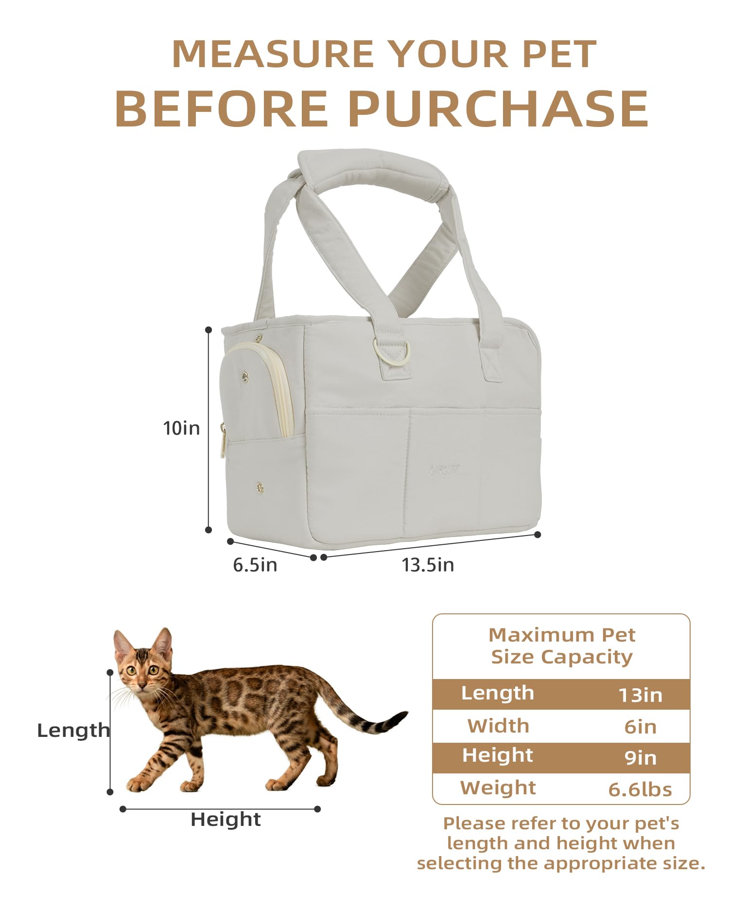 ONECUTE sac de transport chien petit — poches extérieures utiles pour accessoires.