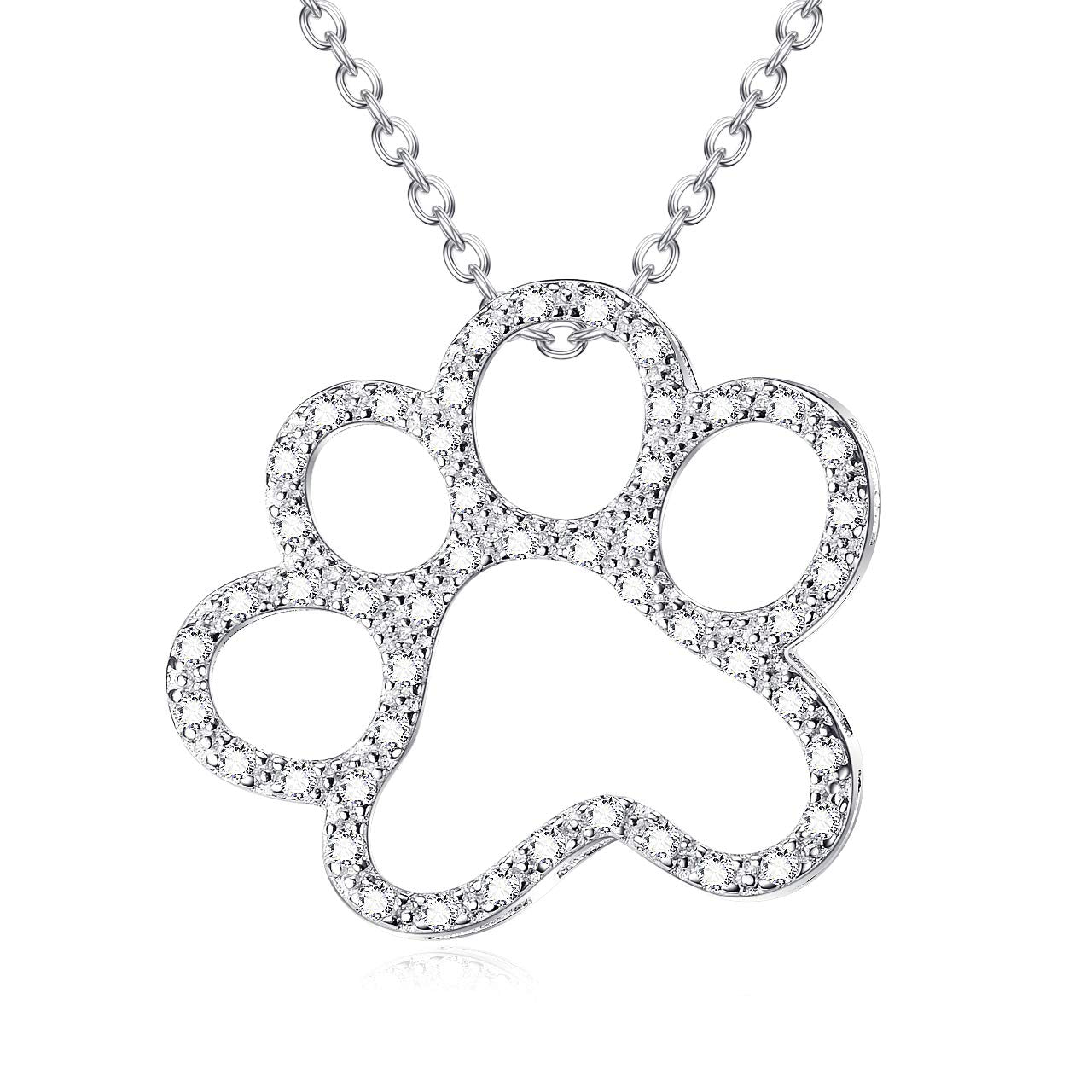 ONEFINITY pendentif patte chien en argent, symbole fidèle pour le look quotidien.