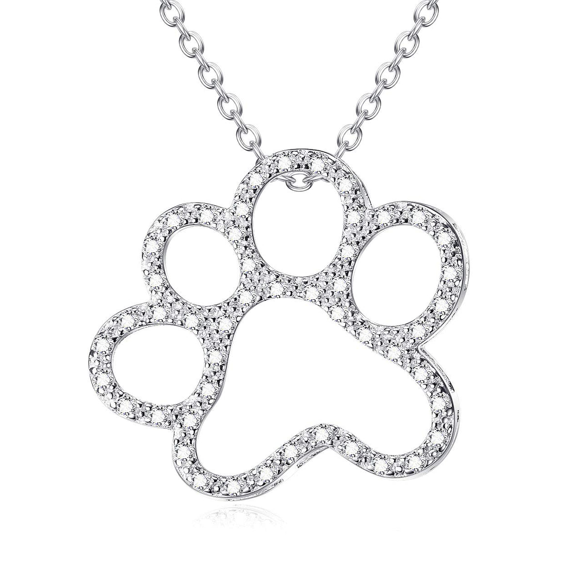 ONEFINITY pendentif patte chien en argent, symbole fidèle pour le look quotidien.