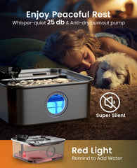 Oneisall filtration 5 couches, eau plus propre et goût frais pour votre chien.