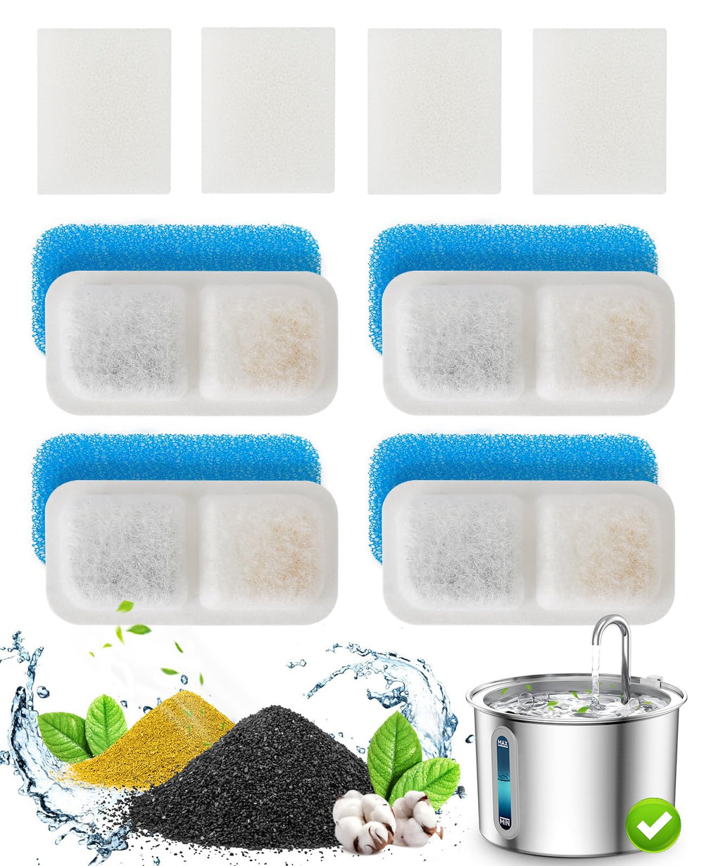 Oneisall filtre pour fontaine chat 2L, remplacement facile pour eau fraîche.