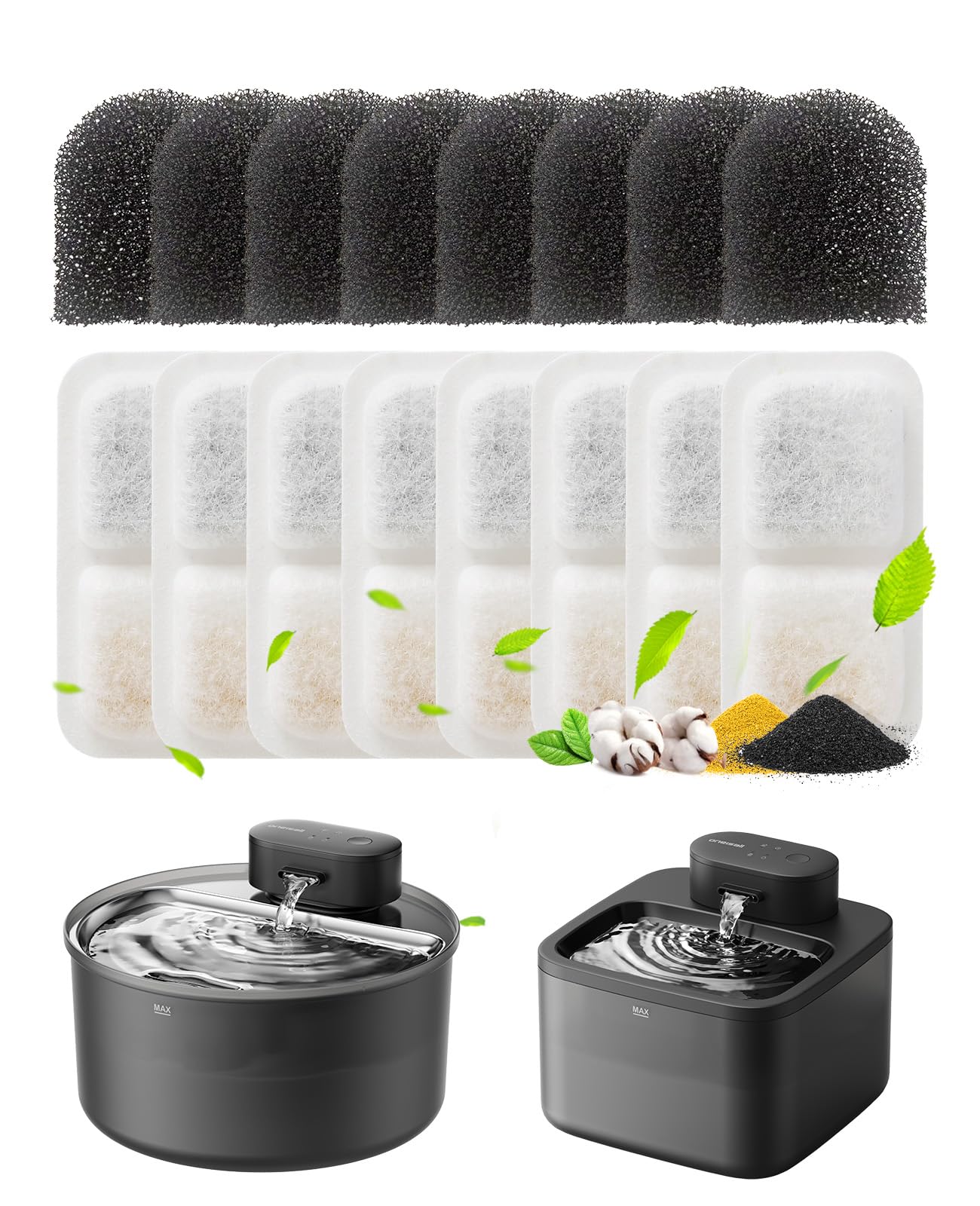 Filtre de remplacement Oneisall pour fontaine PW13/PW14, filtration efficace.