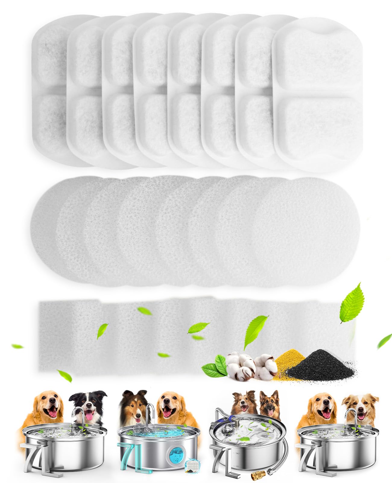 Oneisall fontaine eau chien grande capacite 7L facile hydratation