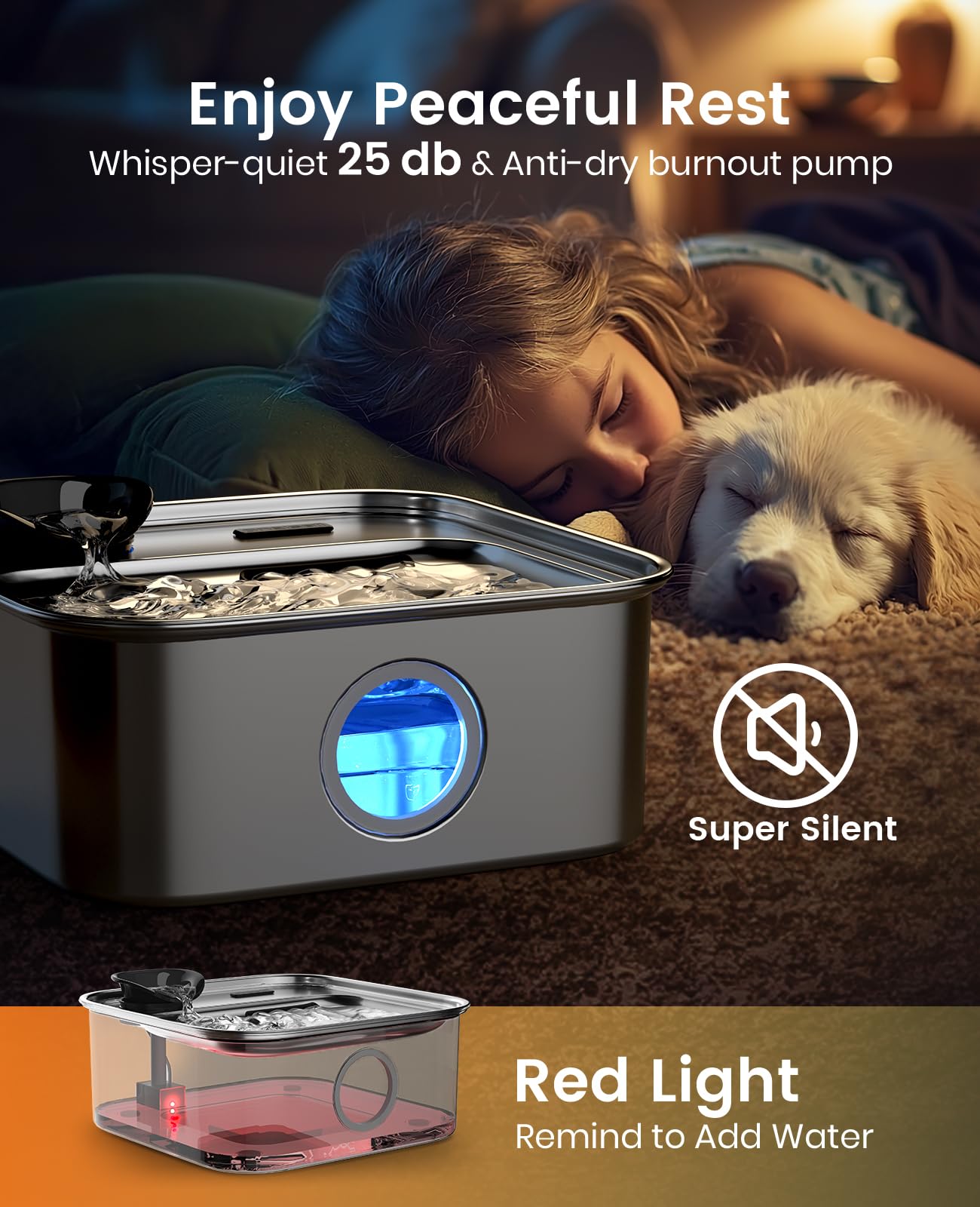 Oneisall fontaine eau chien pre-filtre epong Lavable prolonge filtre